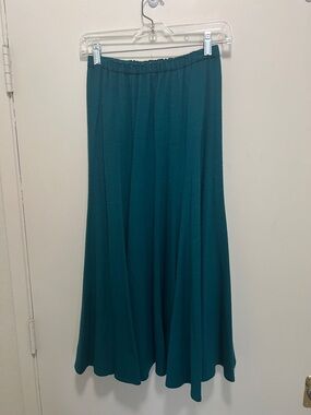 Women's Teal Maxi Skirt with Elastic Waist